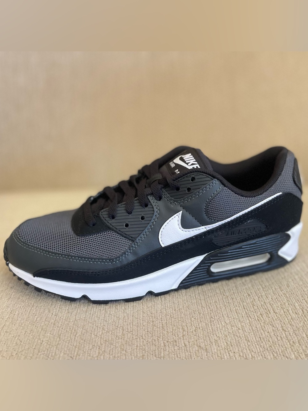 Size 12 - Nike Air Max 90 Black White Iron Grey CN8490-002 Men’s BRAND NEW